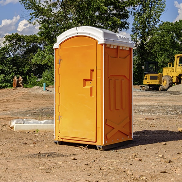 how often are the portable toilets cleaned and serviced during a rental period in Lick Creek